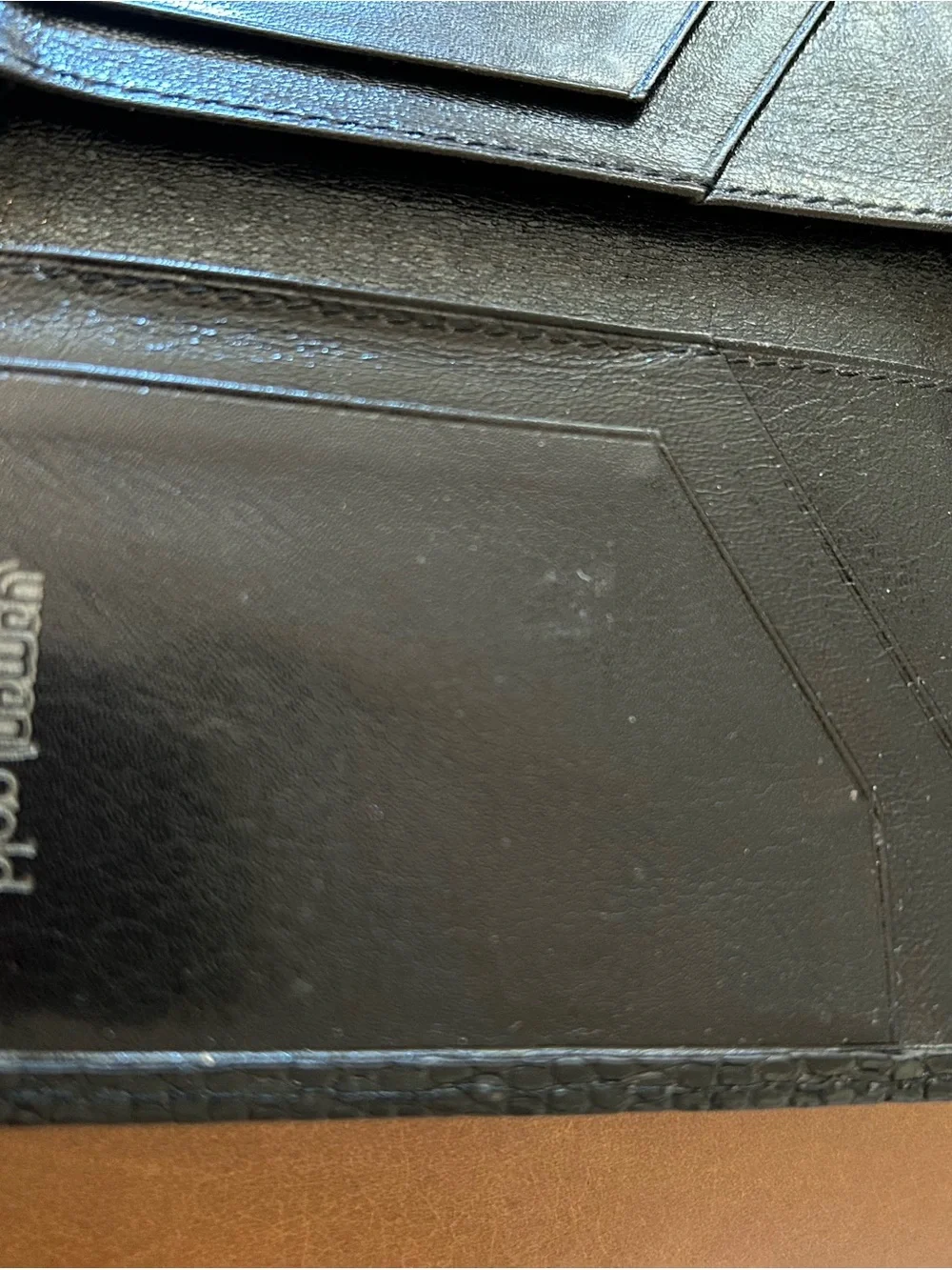Black lizard Leather Card Wallet